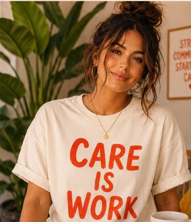 Sunny Days Care Is Work Tee