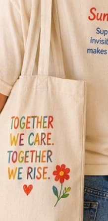 Sunny Days Together We Care Tote